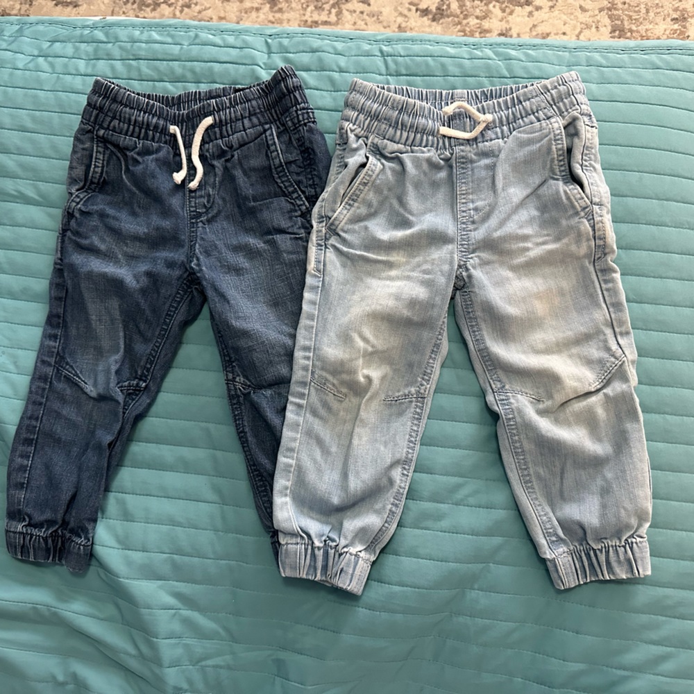 H&M Denim Joggers size 2T
